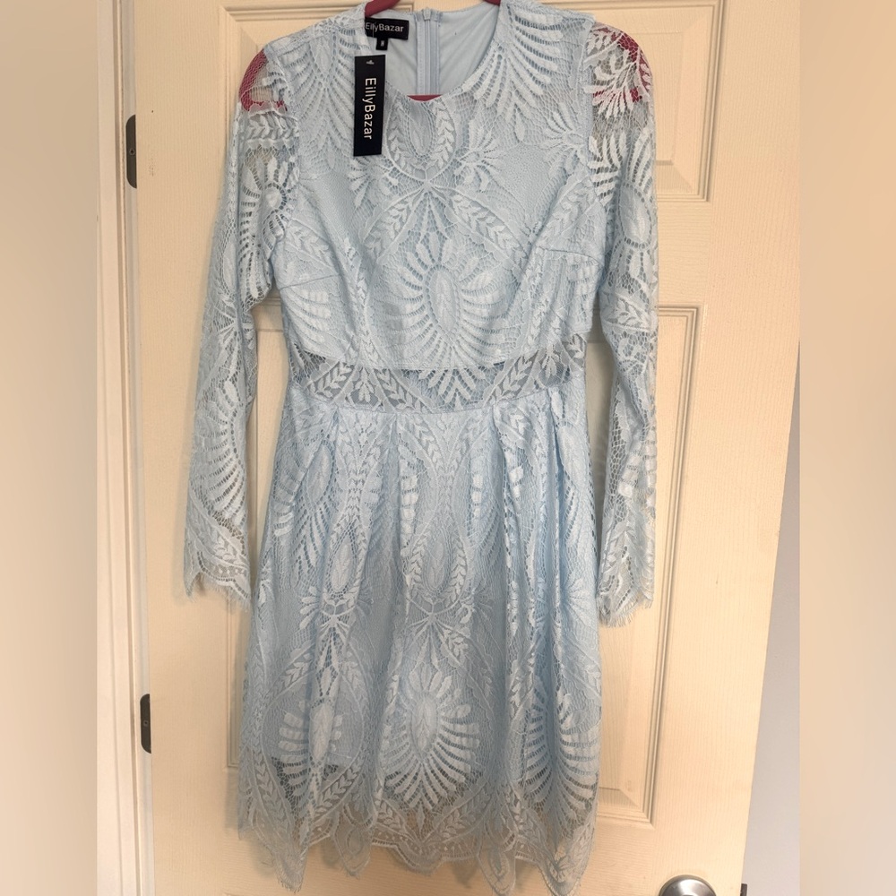 Light blue lace dress